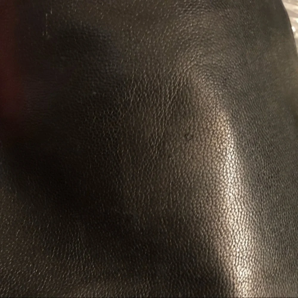 Michael kors black leather gathered bag